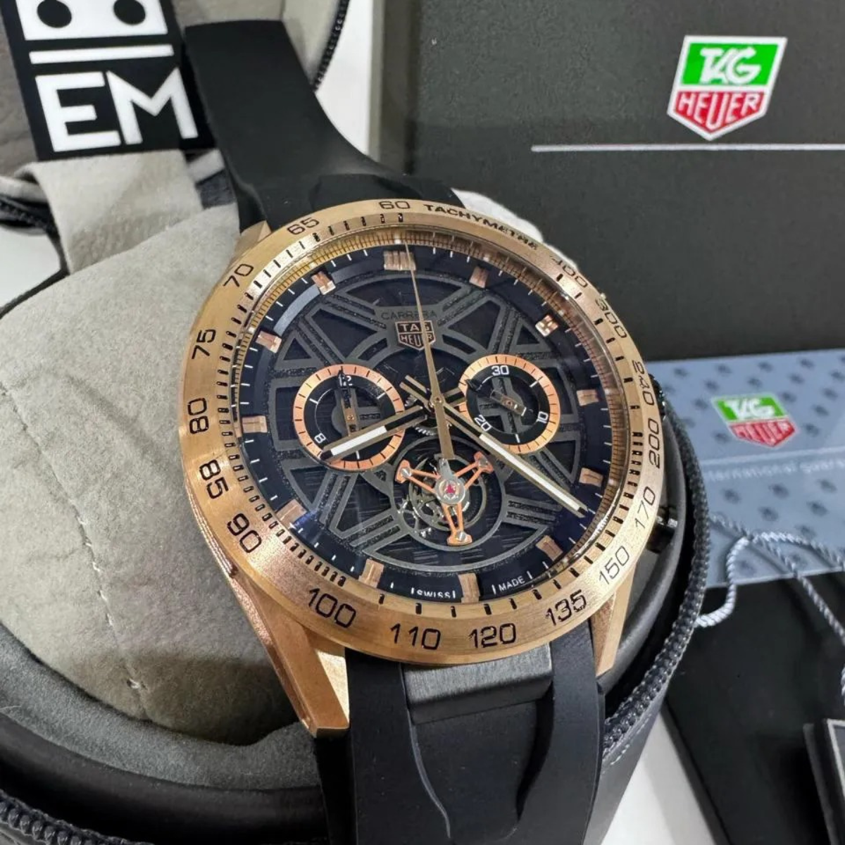 TAG Heuer Carrera Skeleton Tourbillon – Rose Gold Black