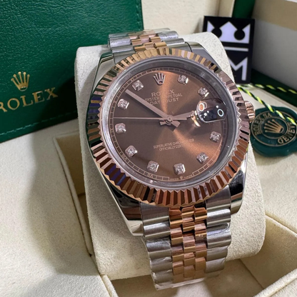Brown Dial with Diamanten