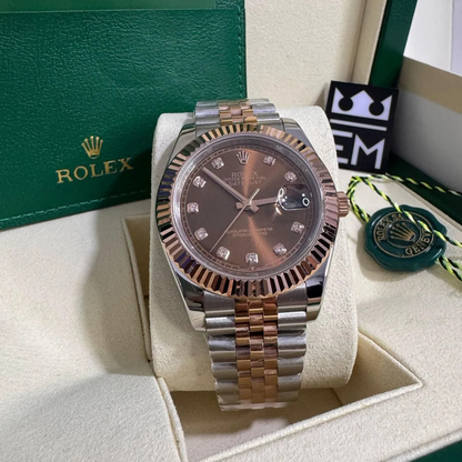 Brown Dial with Diamanten