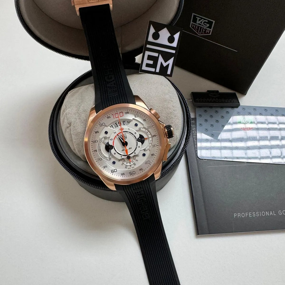 TAG Heuer Grand Carrera Mikrotimer – Rose Gold & White