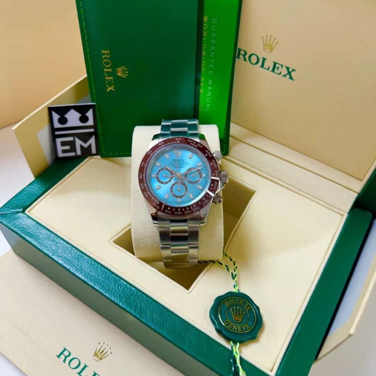 Ice Blue Dial – Brown Ceramic Bezel