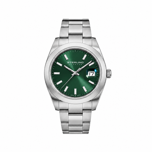 Men's Steel Automatic Green Dial Watch