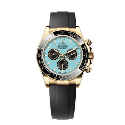 Yellow Gold – Turquoise Blue Dial
